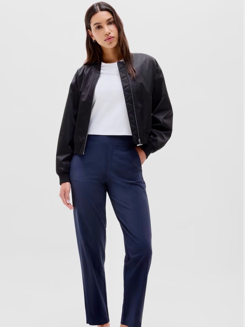 Athleta Brooklyn Mid-Rise Ankle Pant - Navy Blue 2